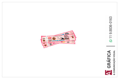 Ingressos de Segurança Papel Moeda Rosa   90g 15x5.5 4x0 104 Un