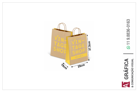 Sacolas Kraft para delivery   80g 96.8x47.5 1x0 20000 Un